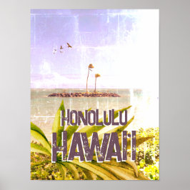 Póster Poster - Isla de Palm Honolulu Hawaii