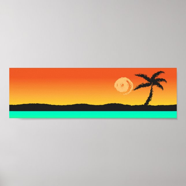Póster Poster Island Sunset (Frente)