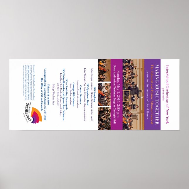 Póster POSTER ISO en Carnegie Hall (Frente)