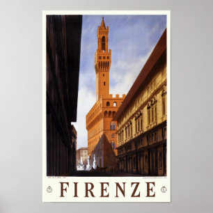 Póster Poster Italia Florencia Firenze del viaje del
