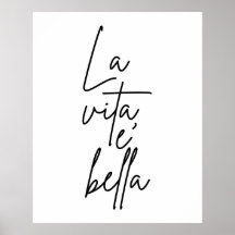 Poster italiano de citas La Vita E' Bella