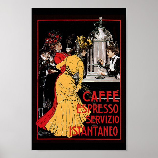 Póster Poster italiano del café de la antigua Espresso Ex (Frente)