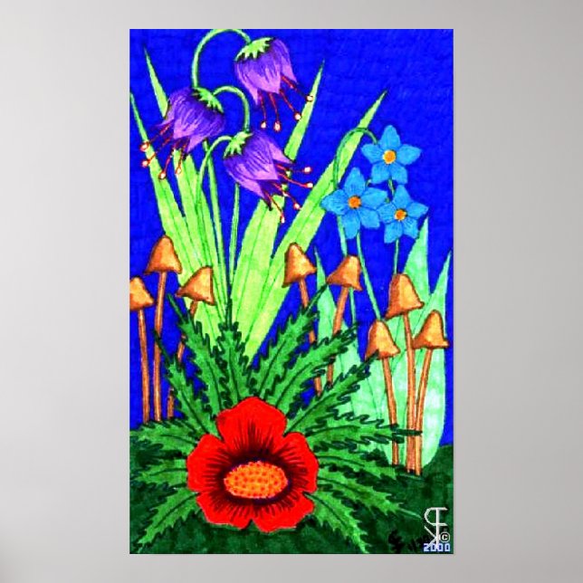 Póster Poster Jardín de Flores (Frente)