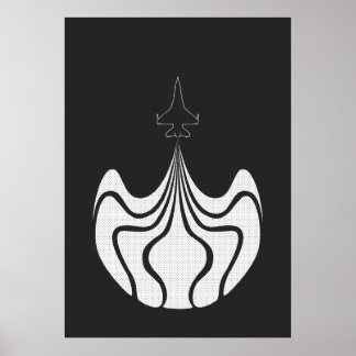 Póster Poster Jet - Blanco y negro