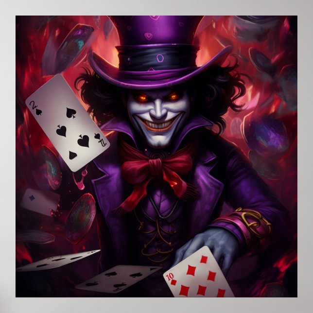 Póster Poster Jeu de Cartes Énigmatique avec le Joker (Frente)