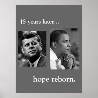 Póster Poster JFK / OBAMA - ESPERANZA RENAR