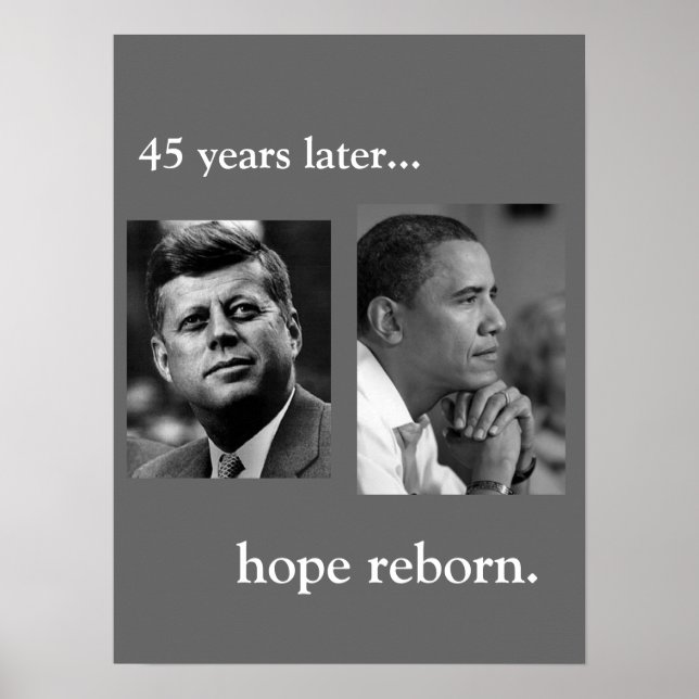 Póster Poster JFK / OBAMA - ESPERANZA RENAR (Frente)