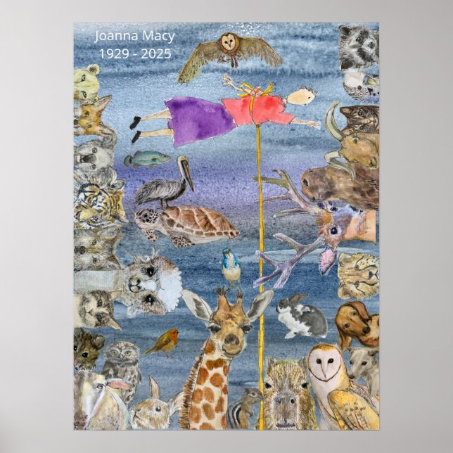Póster Poster: Joanna flying amongst the animals (Frente)