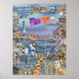 Póster Poster: Joanna flying amongst the animals