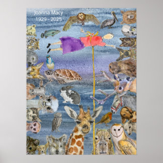 Póster Poster: Joanna flying amongst the animals