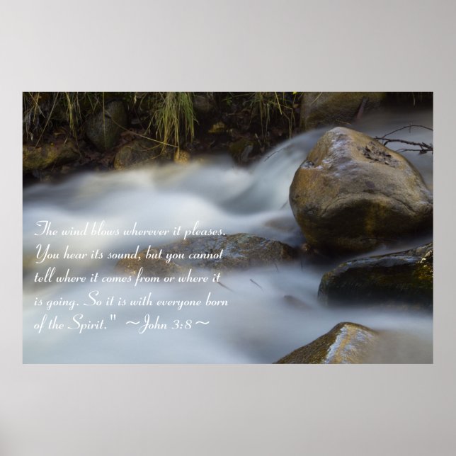 Póster Poster John 3:8 (Frente)