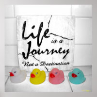 poster "Journey" del pato de caucho