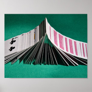 Póster Póster: Jugando a las cartas de Poker Domino