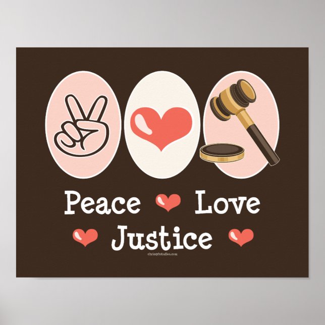Póster Poster Justicia de amor por la paz (Frente)