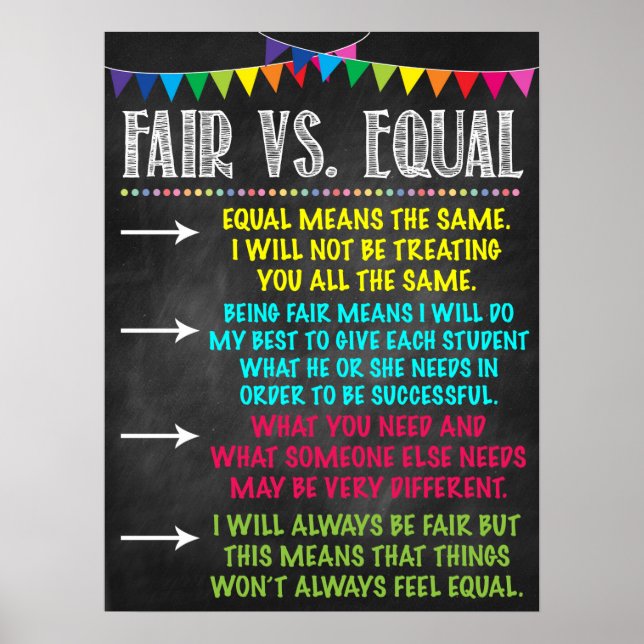 Póster Poster Justo Vs. Equal Classroom (Frente)