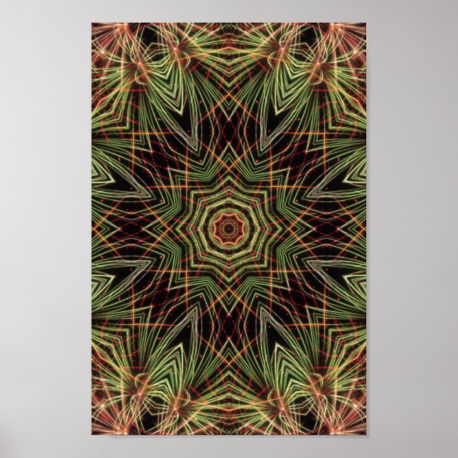 Póster poster "Kaleidoscope de Green" (Frente)