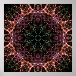 Póster Poster Kaleidoscope de la Web de color