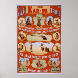 Póster Poster KAR-MI Magicie Troupe VAUDEVILLE
