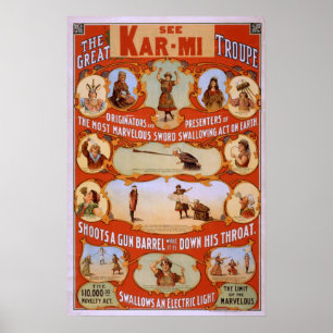 Póster Poster KAR-MI Magicie Troupe VAUDEVILLE