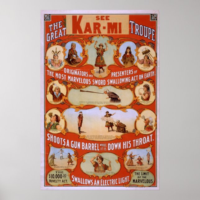 Póster Poster KAR-MI Magicie Troupe VAUDEVILLE (Frente)