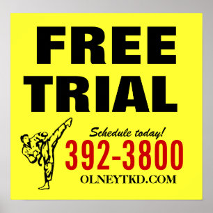 Póster Poster karate de prueba gratuita