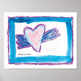 Póster Poster - KidsArt for CHOC - Flying Heart