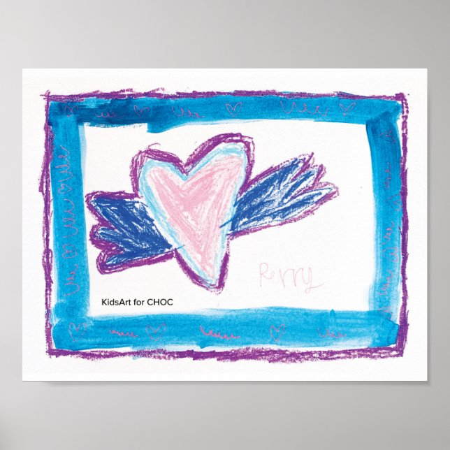 Póster Poster - KidsArt for CHOC - Flying Heart (Frente)