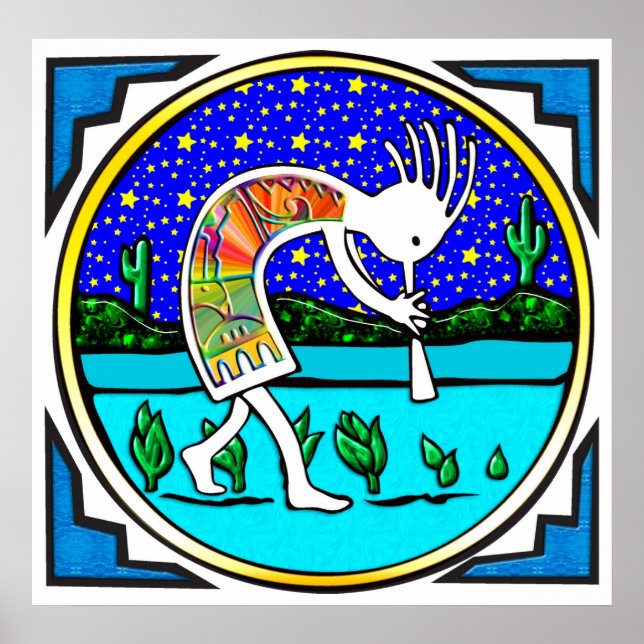 Póster Poster: Kokopelli bajo las estrellas (Frente)