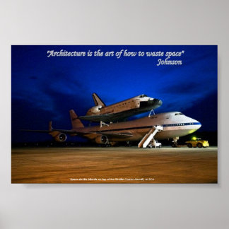 Póster Poster, "La arquitectura es el arte...espacio de r
