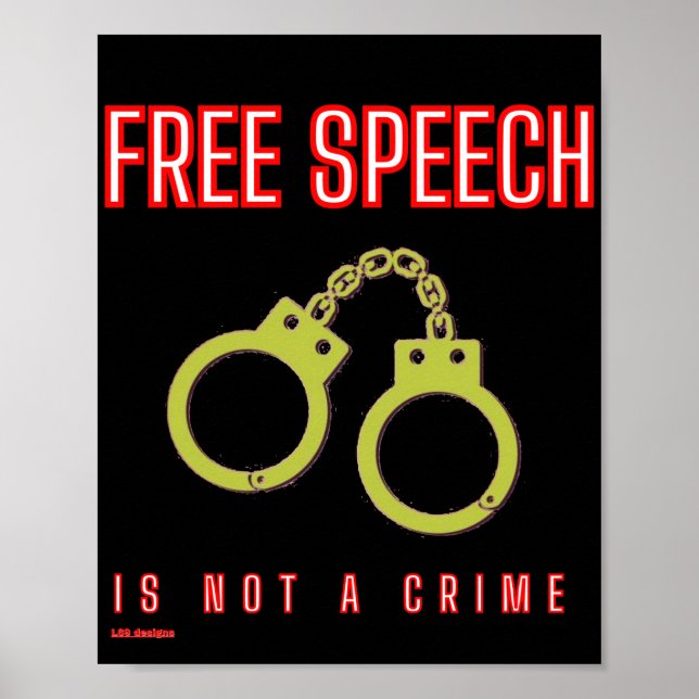 Póster poster "LA LIBERTAD DE EXPRESIÓN NO ES UN DELITO" (Frente)