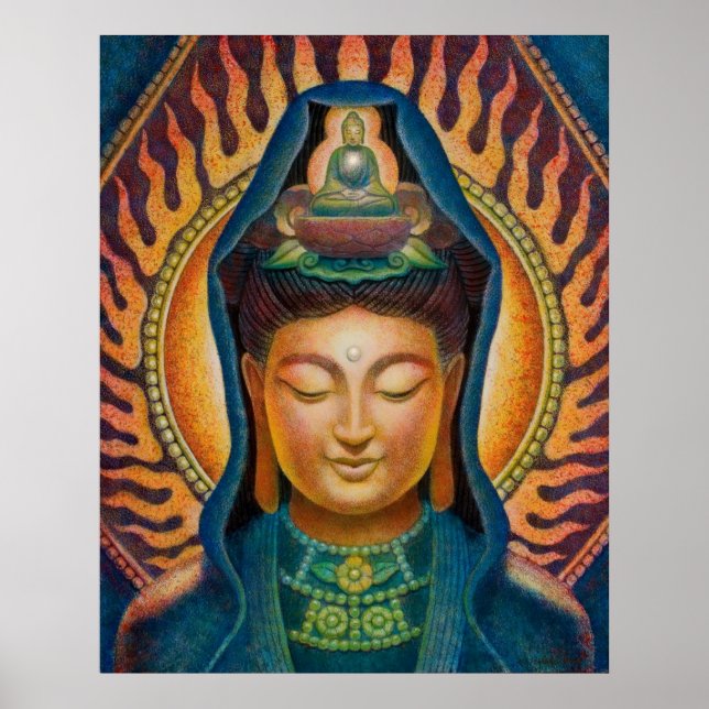 Póster poster "La llama de Kuan Yin" (Frente)