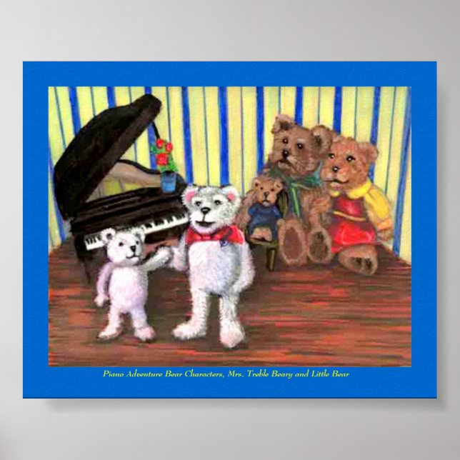 Póster Poster, la primera lección de piano del oso pequeñ (Frente)