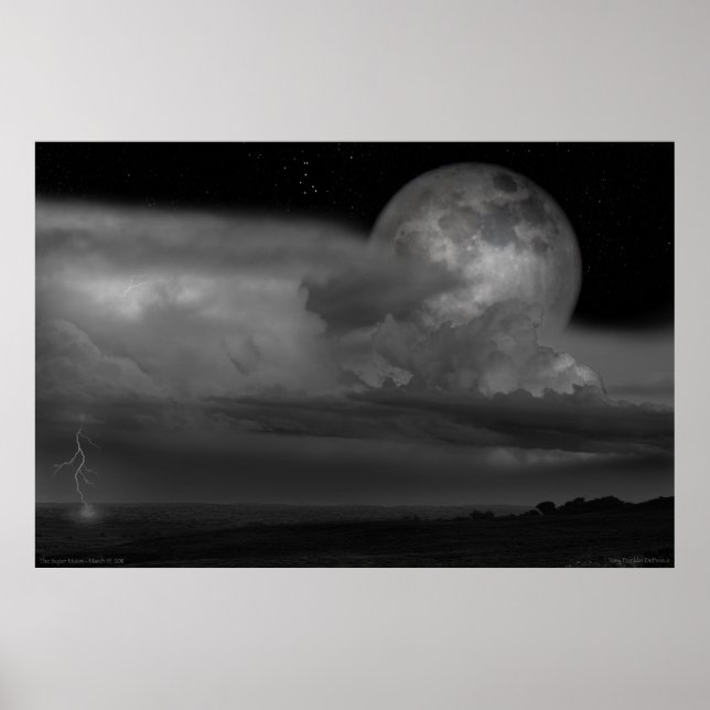 Póster Poster: "La Super Luna" - 19 de marzo de 2011 (Frente)