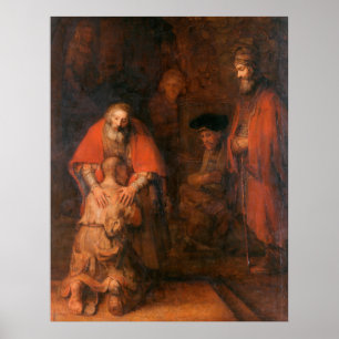 Póster Poster la vuelta del hijo despilfarrador Rembrandt