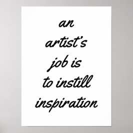 Póster Poster laboral de artista