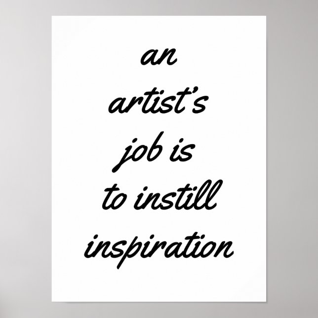 Póster Poster laboral de artista (Frente)