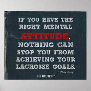 Póster Poster Lacrosse con actitud y objetivos!