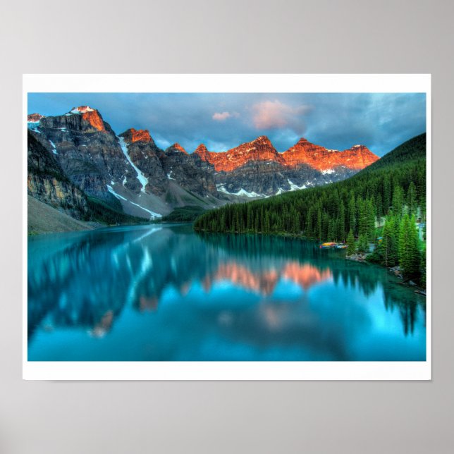 Póster Póster. Lago y montaña (Frente)