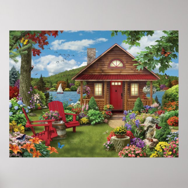 Póster Poster "Lakeside Retreat" de Alan Giana (Frente)