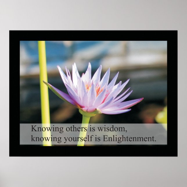 Póster Poster Lao Tzu de citas y dichos sobre salud natur (Frente)