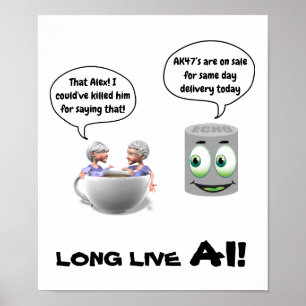Póster Poster Larga vida a la IA (Inteligencia Artificial
