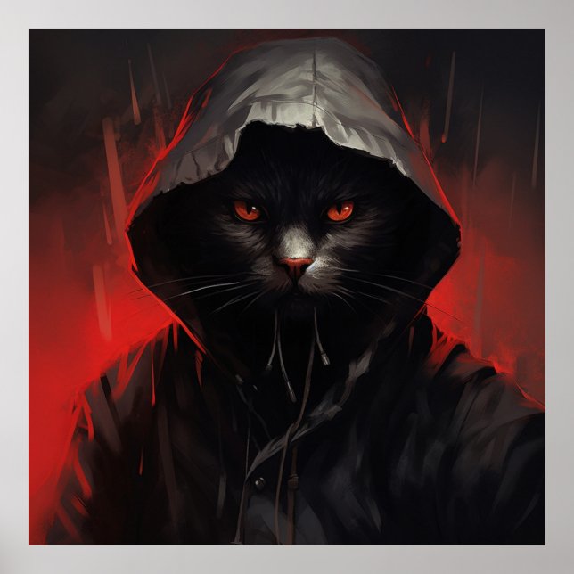 Póster Poster Le chat noir de l'effroi (Frente)