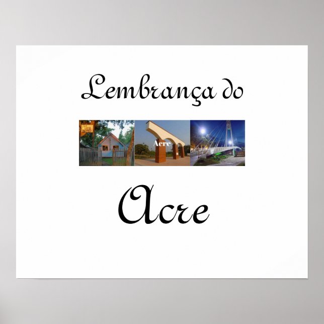 Póster Poster lembrança do Acre (Frente)