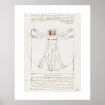 POSTER : LEONARDO DA VINCI : HOMBRE VITRUVIANO