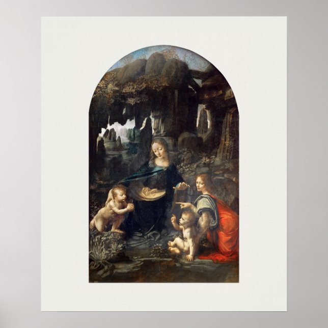 Póster POSTER : Leonardo da Vinci : VIRGEN DE LAS ROCAS (Frente)