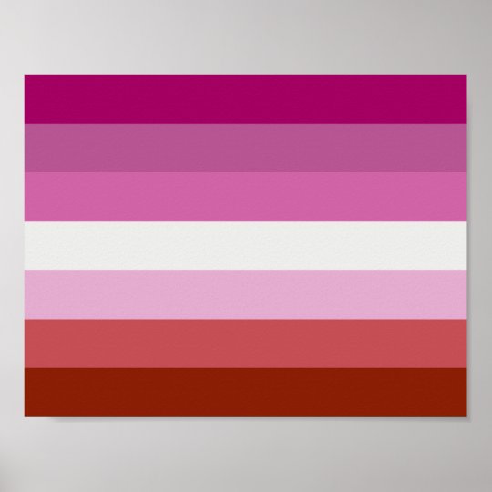 Póster Poster Lesbiano De La Bandera Del Orgullo Zazzle Es
