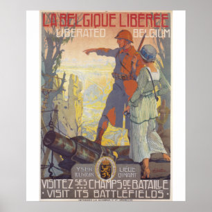 Póster Poster liberado de la propaganda de Bélgica