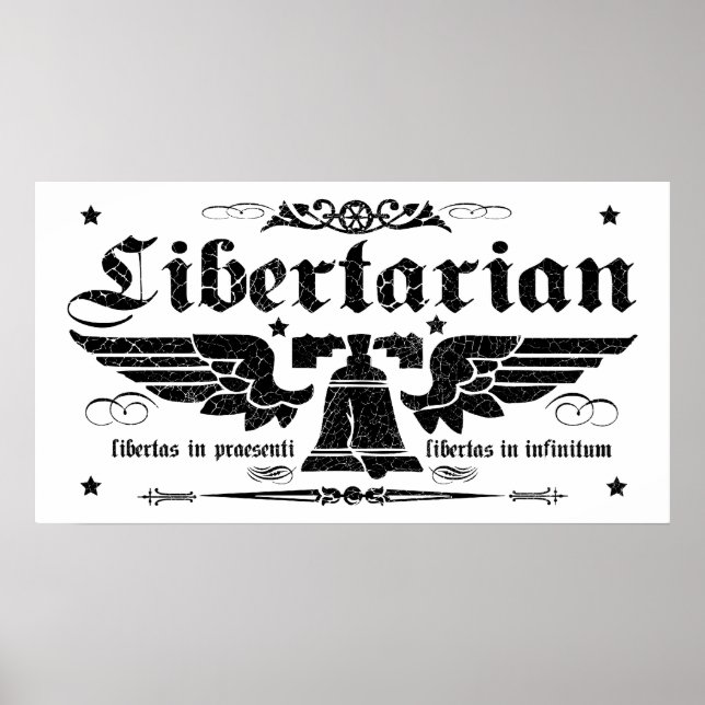 Póster Poster liberal "Libertad ahora, libertad para siem (Frente)
