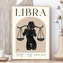 Póster Poster Libra Feminine Zodiac