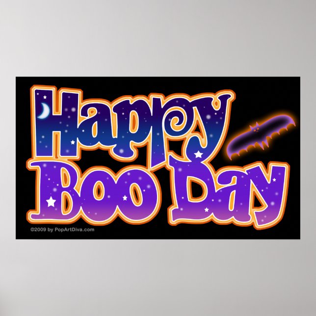 Póster Poster, lienzo - FELIZ DÍA DE BOO - Halloween (Frente)